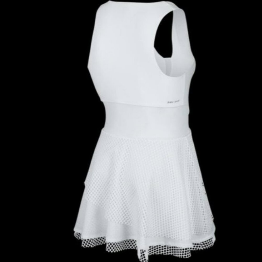 Nwt Nike STUNNING White Tennis Dress mesh skirt XS - Picture 13 of 13